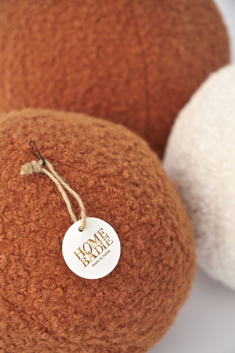 Round Woven Teddy Yuvarlak Kırlent