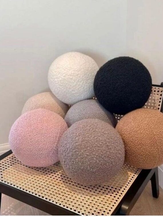 Round Woven Teddy Yuvarlak Kırlent