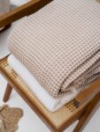 Stonewashed Waffle Dokulu Yatak Örtüsü