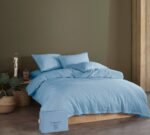 Bella Stone Wash Mavi Nevresim Takımı