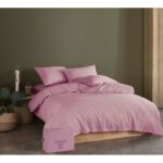 Bella Stone Wash Pembe Nevresim Takımı