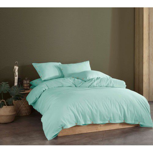 Bella Stone Wash Turkuaz Nevresim Takımı