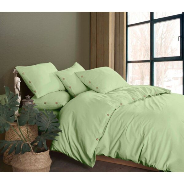 Bella Stone Wash Yeşil Nevresim Takımı