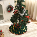 Altın Detaylı Dekoratif Yılbaşı Ağacı Altlığı