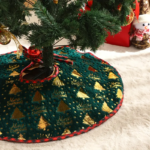 Altın Detaylı Dekoratif Yılbaşı Ağacı Altlığı