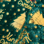 Altın Detaylı Dekoratif Yılbaşı Ağacı Altlığı